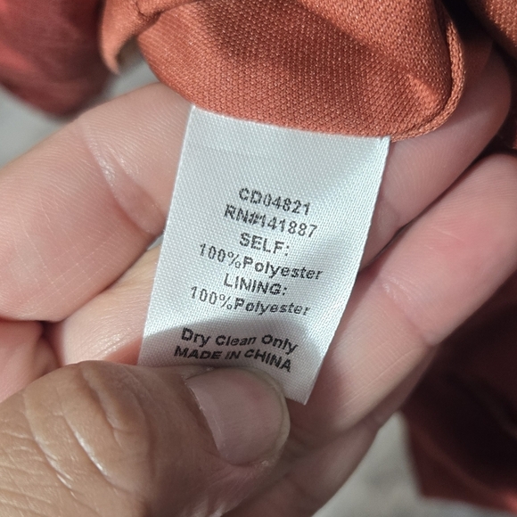 TCEC Red Puffy Sleeves Mini Dress Sz Small - Picture 6 of 10